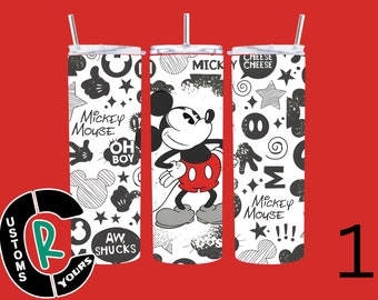 Vaso de 20 oz de Mickey Mouse de dibujos animados, regalo personalizado