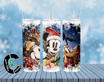 Christmas Friends Sublimation Tumbler, 20 oz Stainless Steel