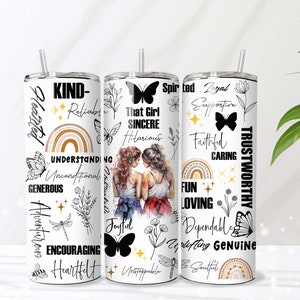 Best Friend 20oz Skinny Tumbler Sublimation Design Bestie Gifts for Women Friendship Gifts Tumbler Wrap PNG Digital Download