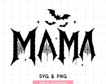 Halloween Mom Mama Grandma Gigi Nana Mimi SVG PNG | Matching Family Halloween Shirts Digital Download