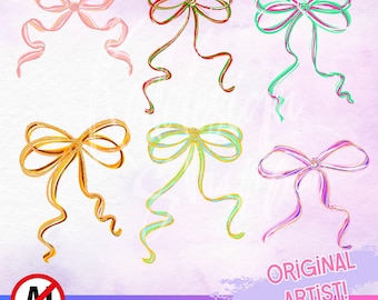 Preppy Coquette Bow PNG Preppy Bow Brushstroke Clipart Frame Hand Drawn Bow Sublimation Trendy Season Bow 12 Design Clipart Download