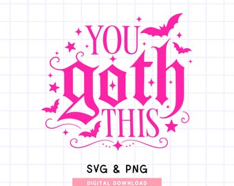 Halloween Era SVG PNG Bundle | Spooky Moody | Graveyard Babe | You Goth This Halloween Shirt SVG Digital Download