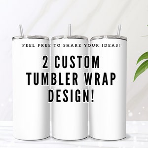 Copo fino de 20 onças personalizado, design de envoltório de copo personalizado, adicione seu próprio nome, sublimação de copo, crie seu próprio design, download PNG