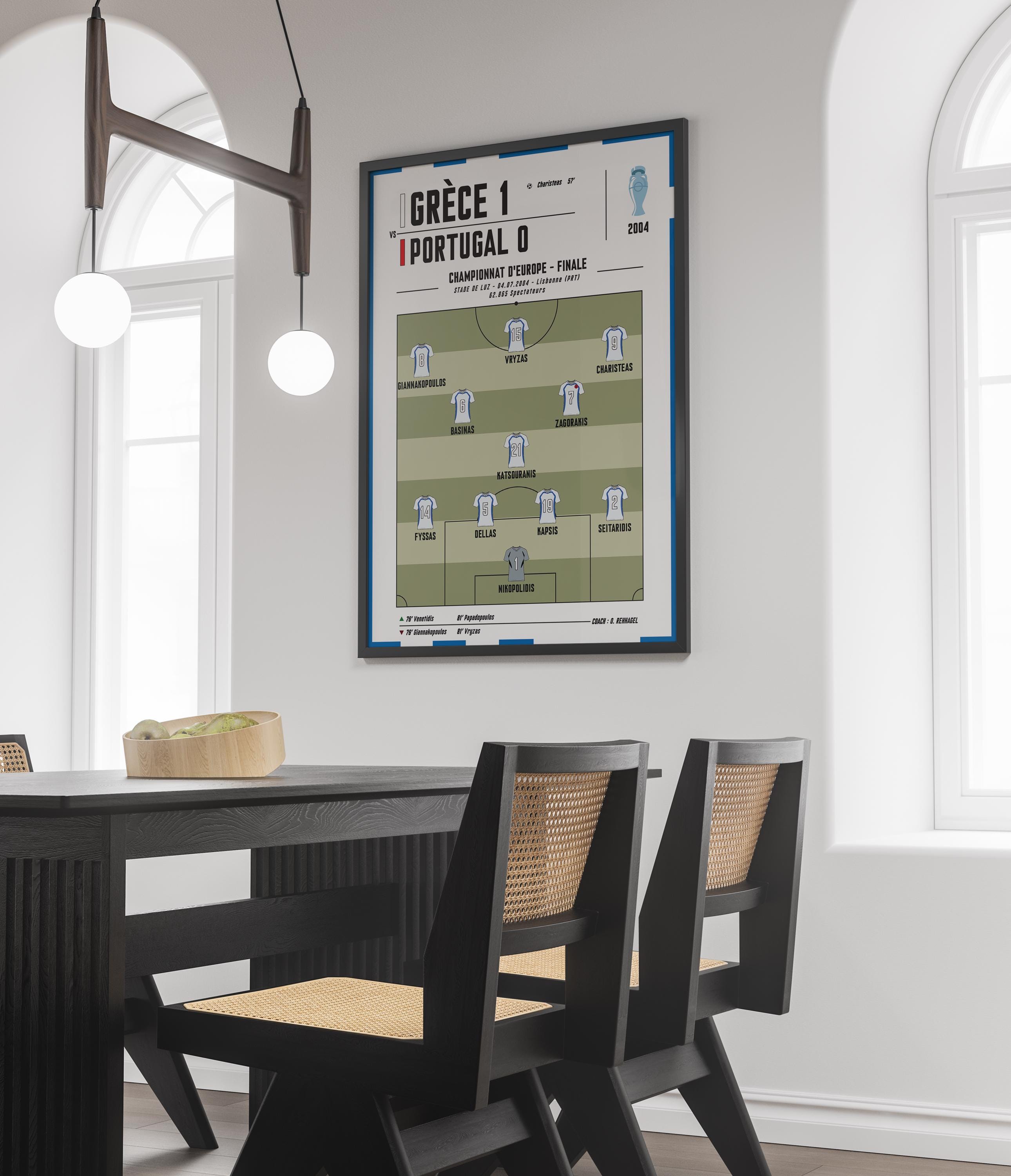 2004 EURO Final Football Poster - Greece Vs Portugal - Etsy