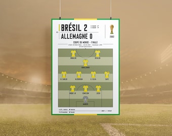 Póster de la final del Mundial de 2002: Brasil vs. Alemania