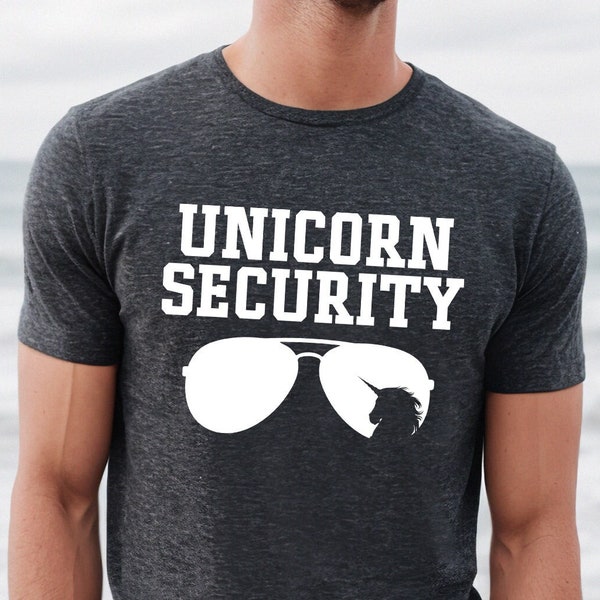 Unicorn Birthday Party Outfit for Dad, Funny Unicorn Birthday Dad Long Sleeve, Unicorn Father Tee, Unicorn Security Shirt, Unicorn Dad Gift