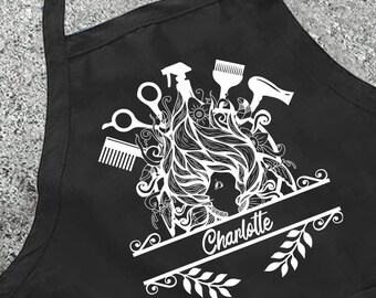 Personalized Hair Stylist Apron: Funny Hairdresser Gift
