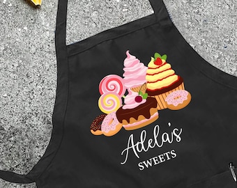 Custom Baker Apron: Personalized Sweet Treats, Funny Gift