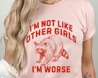 Raccoon Meme Long Sleeve T-Shirt: Sarcastic Unisex Tee