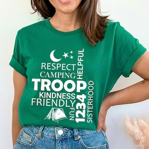 Camping Troop T-Shirt: Girls Group Camp Shirt