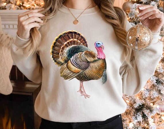 Vintage Turkey Sweatshirt: Thanksgiving Autumn Hoodie