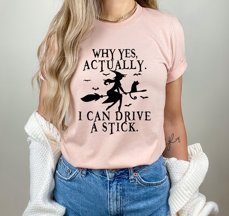 Funny Witch Long Sleeve Shirt: Halloween Women Tee zdjęcie 2