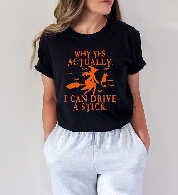 Funny Witch Long Sleeve Shirt: Halloween Women Tee