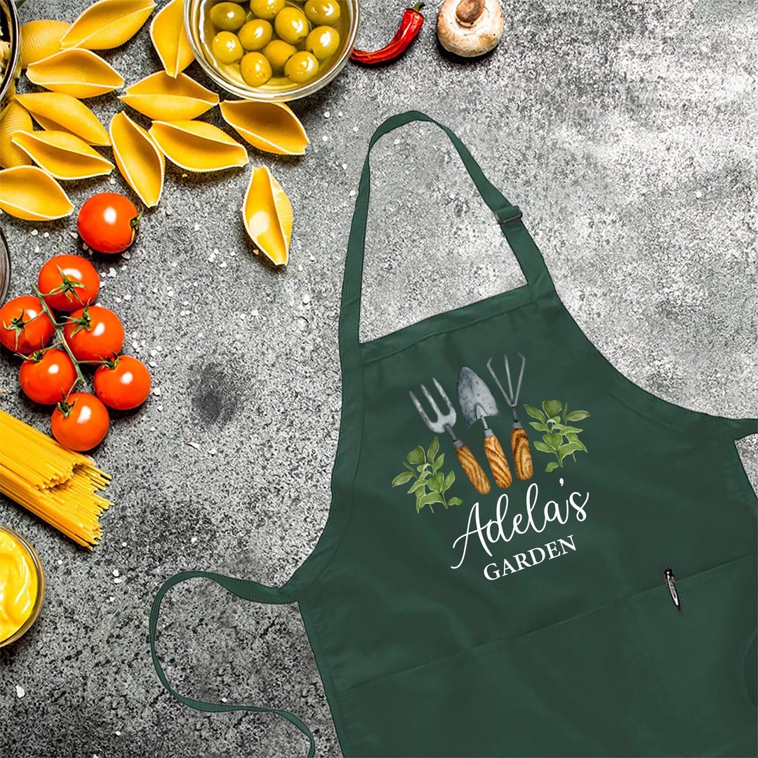 Customized Apron, Gardening Apron, Personalized Gift, Cute Apron for ...