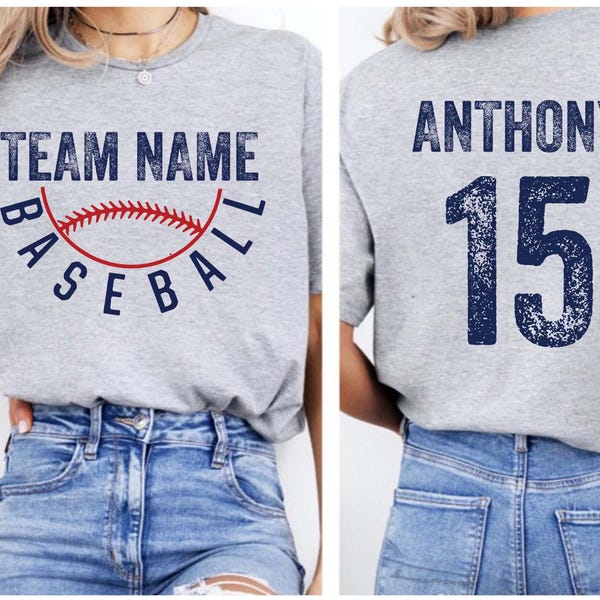 Camiseta de béisbol personalizada, camiseta de béisbol personalizada, camiseta para mamás de béisbol, camiseta personalizada para equipos de béisbol, regalo deportivo personalizado, camiseta para el día del partido