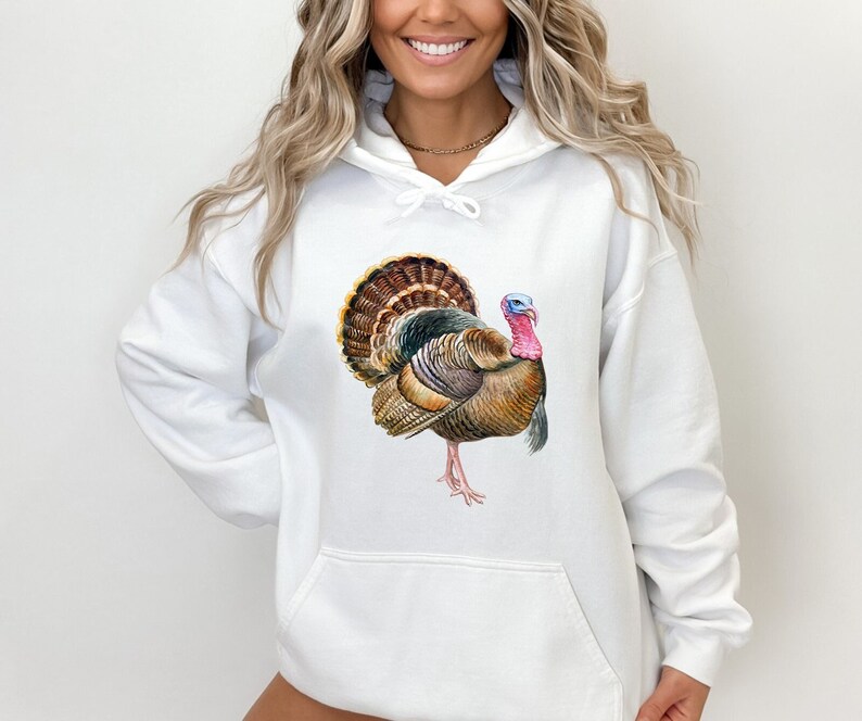 Vintage Turkey Sweatshirt: Thanksgiving Autumn Hoodie image 2