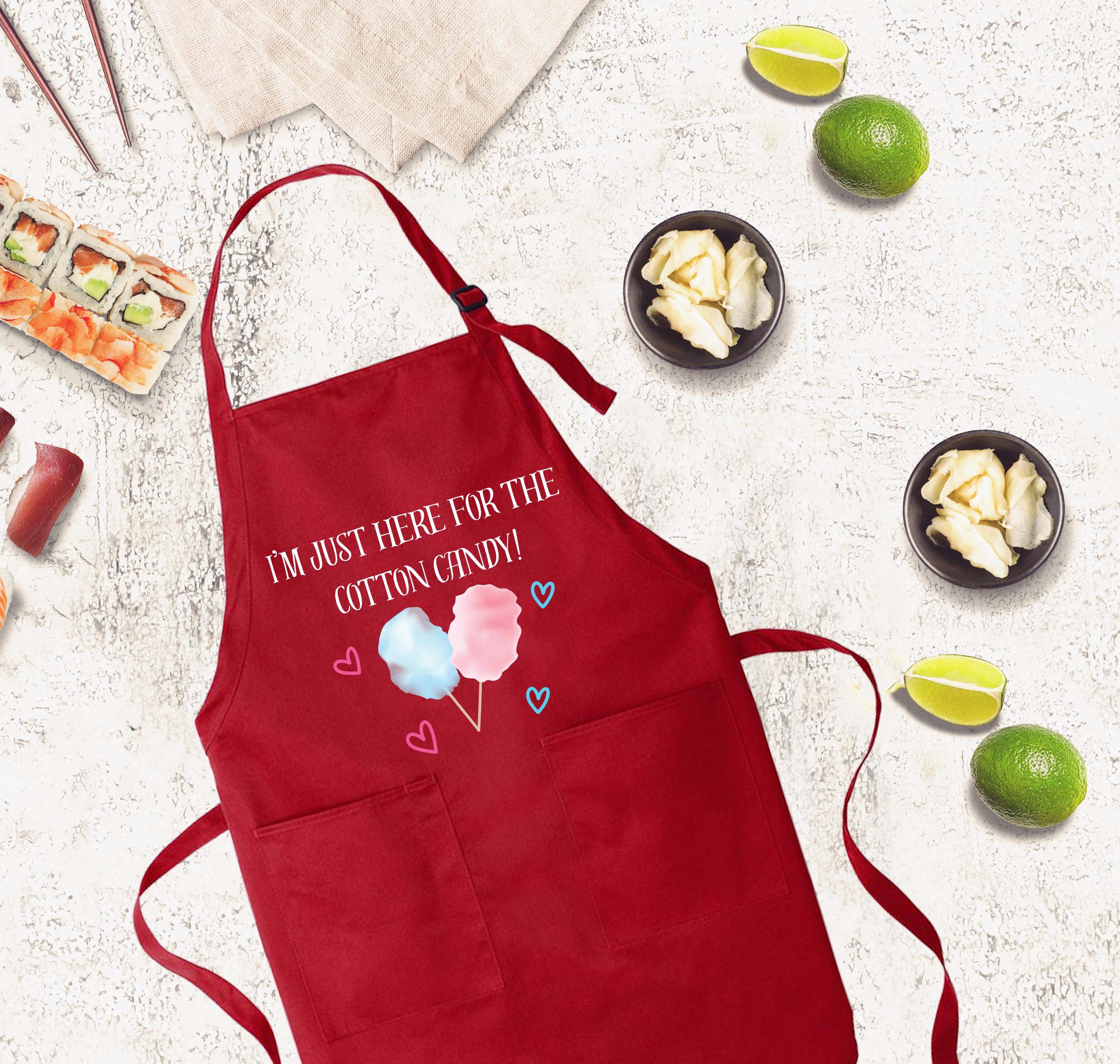 Cotton candy apron,Baking Hat, Cooking Apron Gift, Kitchen Custom Apron, Bakery Aprons,Cotton Candy,Mother's Day Gifts,Gift for grandma