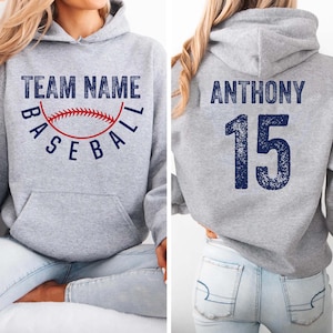 Custom Baseball Sweatshirt, Personalized Baseball Shirt,Baseball Mom Shirt,Custom Baseball Team Sweatshirt, Personalized Sports Gift
