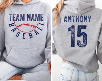 Custom Baseball Sweatshirt, Personalized Baseball Shirt,Baseball Mom Shirt,Custom Baseball Team Sweatshirt, Personalized Sports Gift