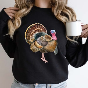 Vintage Turkey Sweatshirt: Thanksgiving Autumn Hoodie image 3