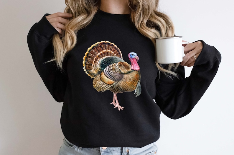 Vintage Turkey Sweatshirt: Thanksgiving Autumn Hoodie image 3