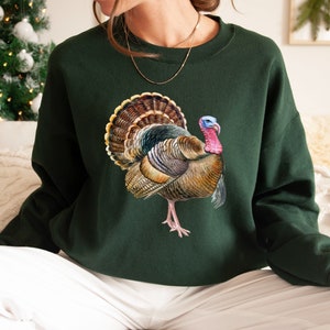 Vintage Turkey Sweatshirt: Thanksgiving Autumn Hoodie image 5