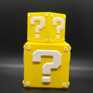 Mario Mystery Block - 3D gedrucktes Mario Decor - 2 Größen erhältlich