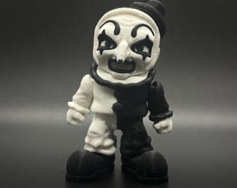Flexi Art The Clown – 3D Printed Horror Figure | Terrifier Movie Collectible | Articulating Mini Slasher Toy | Spooky Halloween Decor