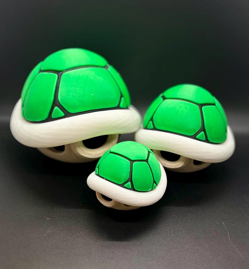 3D Printed Mario Shell – Green, Red, or Blue | 3 Sizes Available ...