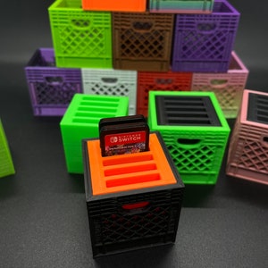 3D Printed Mini Crate: Nintendo Switch Game Storage Organizer