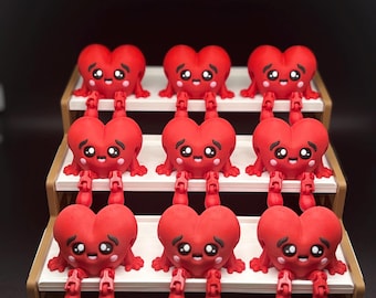 3D Printed Flexi Heart – Valentine's Shelf Sitter