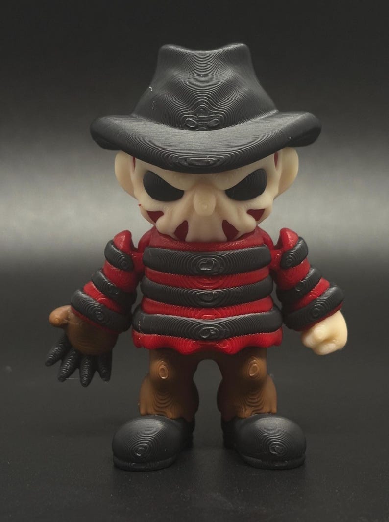 Flexi Freddy Krueger – Figura de terror impressa em 3D | Brinquedo articulado | Nightmare Collectible imagem 5