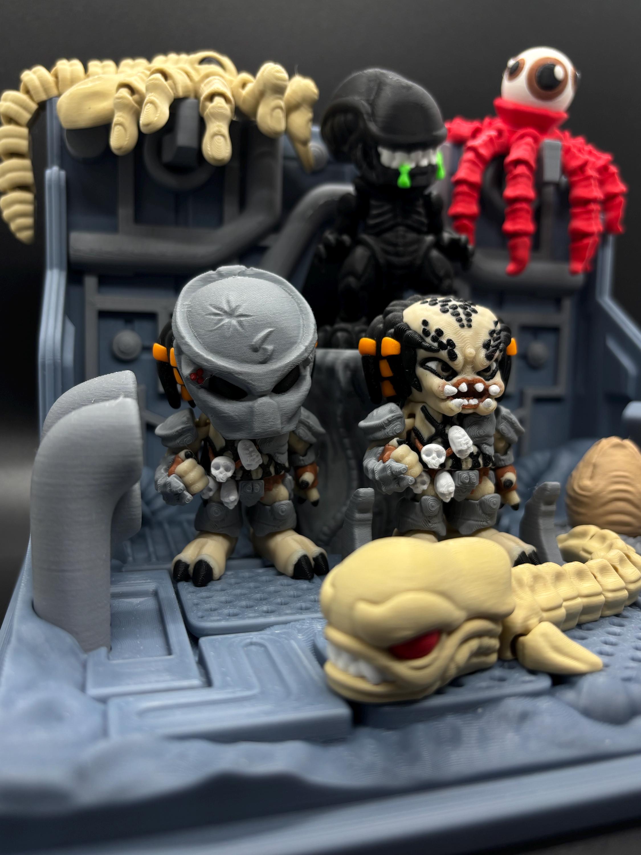 Alien Vs Predator Flexi Figures & Playset – 3D Printed