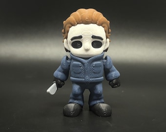Flexi Michael Myers – 3D Printed Articulating Horror Figure | Halloween Slasher Collectible | Wiggly Flexi Toy