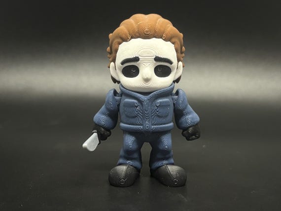 Flexi Michael Myers – 3D Printed Articulating Horror Figure | Halloween Slasher Collectible | Wiggly Flexi Toy