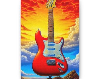 The Strat-O-Sphere - Stratocaster Canvas Gallery Wraps - Guitar Wall Art