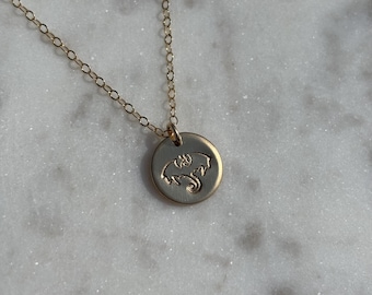 Dragon Necklace, Bookish Jewelry, Fantasy Reader Gift, Romantasy Book Gift, 14k Gold Filled or Sterling Silver, Dragon Rider Necklace