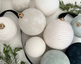 Textured Christmas Ornaments