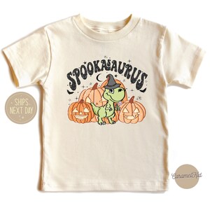 Spookasaurus Kids Shirt,  Pumpkins Dinosuar Toddler Shirt,  Spooky Bodysuit, Retro Halloween Toddler Gift Shirt, Halloween Shirt For Kids