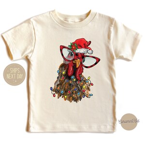 Christmas Chicken Shirt, Christmas Lights Vibes Shirt, Santa Chicken Bodysuit®, Chicken Lover Toddler Shirt, Merry Christmas Baby Shirt