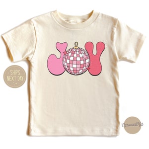 Joy Kids Shirt,  Christmas Joy Disco Shirt,  Christmas Party Bodysuit, Christmas Toddler Gift Shirt, Holiday Shirt For Kids