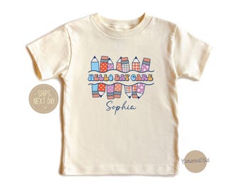 Personalized Hello Daycare Shirt, Back To School , Custom Name Shirt ,Hello School T-Shirt