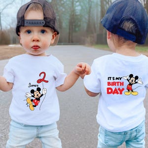 Mickey Birthday Boy Shirt, Disney Kids Custom Birthday T-shirt, Mickey Birthday Front Shirt, Disneyland Birthday Trip Tee