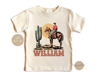 Custom Name Shirt, Cowboy Kids Shirt, Gifts for Kids, Toddler Shirt, Personalized Baby Shirt, Cowboy Horse Kids Shirt