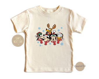 Vintage Mickey And Friends Christmas Shirt, Santa Hat Merry Christmas Shirt, Merry Christmas Tee, Disneyland Xmas, Baby Clothing
