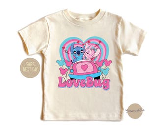 Stitch Angel Love Bug Shirt, Disney Valentine's Day T-Shirt, Angel Stitch Valentine Sweatshirt, Valentines Day Shirt, Disney Love Tshirt