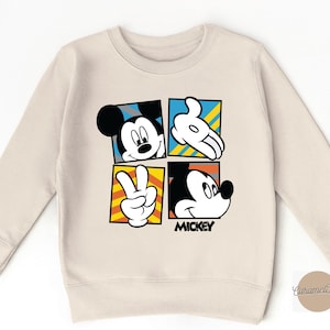 Mickey Sweatshirt, Disneyland Sweatshirt, Birthday Sweatshirt For Boy, Disney Sweatshirt, Retro Mickey Crew Neck, 2T 3T Sweatshirt