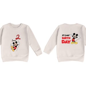 Mickey Birthday Boy Sweatshirt, Disney Kids Custom Birthday Sweatshirt, Mickey Birthday Front Sweatshirt, Disneyland Birthday Trip Outfit