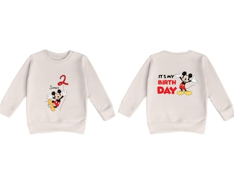 Mickey Birthday Boy Sweatshirt, Disney Kids Custom Birthday Sweatshirt, Mickey Birthday Front Sweatshirt, Disneyland Birthday Trip Outfit