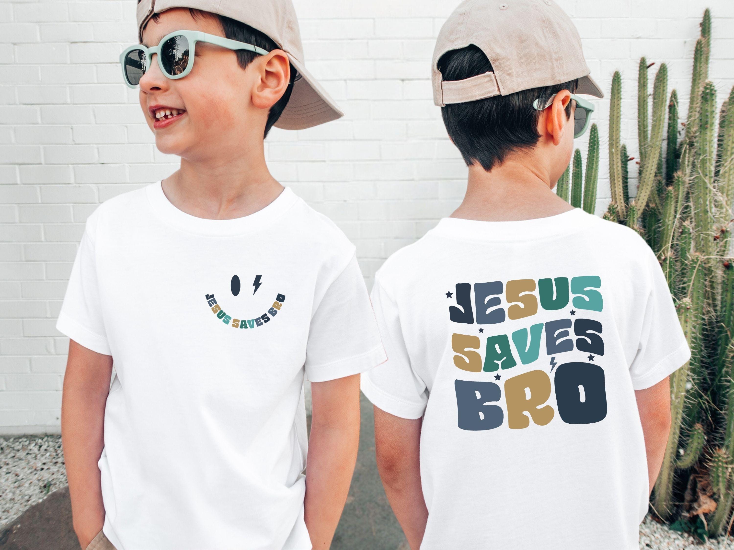 Jesus Saves Bro Kids Tshirt, Christian Shirts, Biblical Toddler Tee, Bible Verse Tee, Jesus Shirt, Toddler Colorful Tee, Religious Outfits